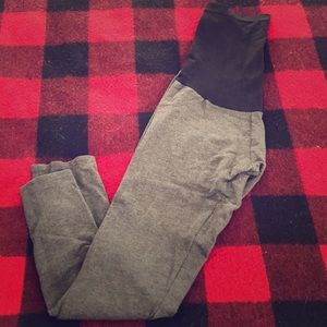 Gray trousers leggings ( maternity)